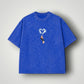 Valorant Jett Blue Acid Wash Oversized T-Shirt