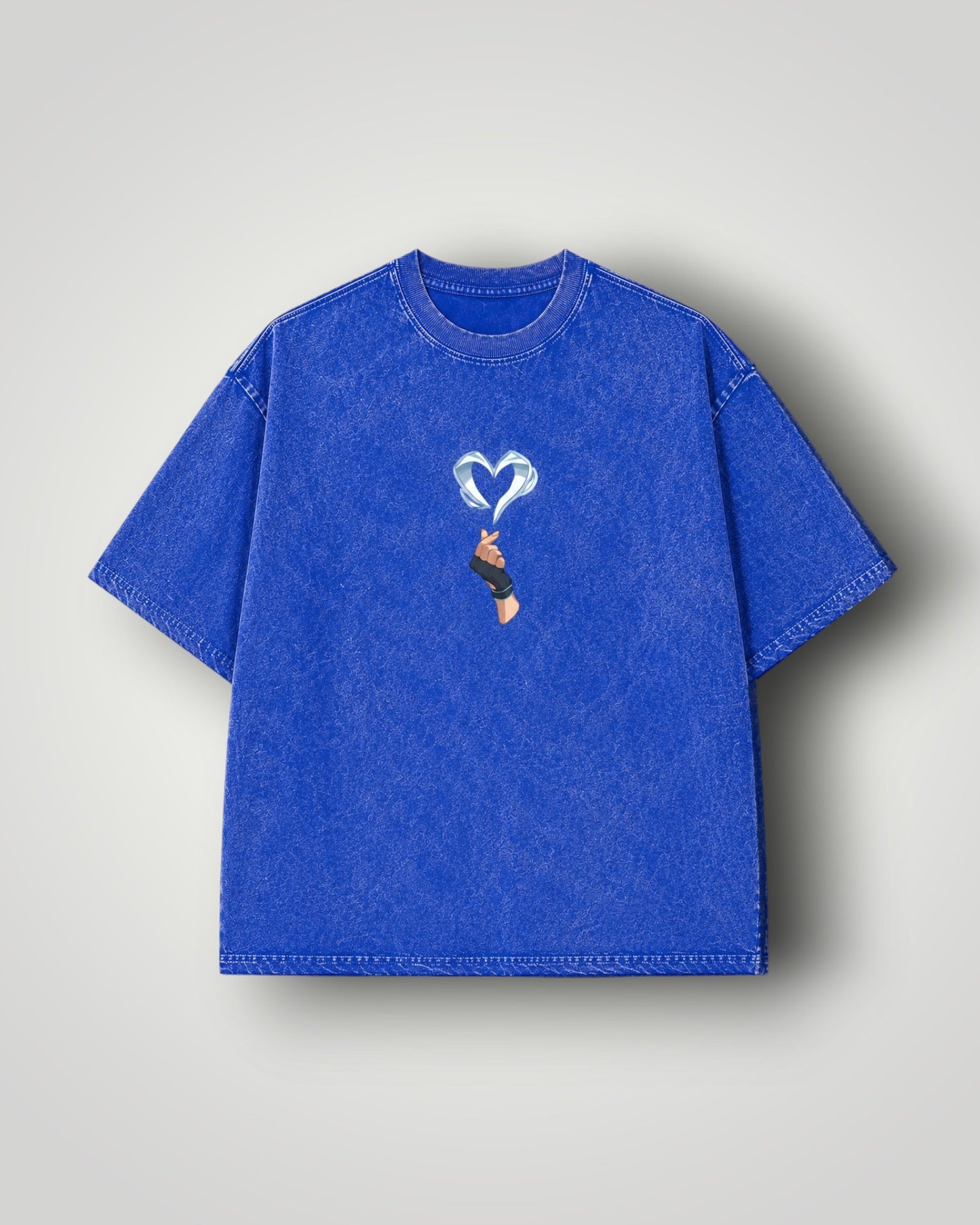 Valorant Jett Blue Acid Wash Oversized T-Shirt