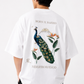 Peacock Botanical Oversized T-Shirt