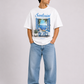 Santorini Window View Oversized T-Shirt