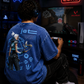 Valorant Jett Blue Acid Wash Oversized T-Shirt