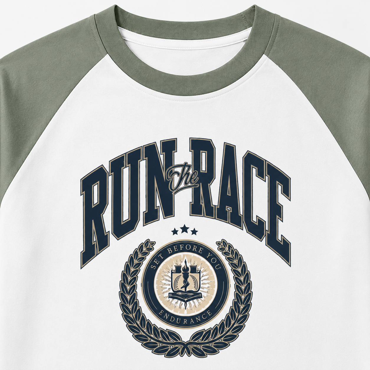 Runrace varsity raglan oversized t-shirt