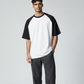 Black Raglan Oversized T-Shirt