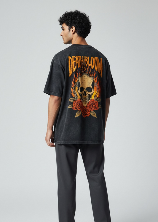 Death Bloom Vintage Oversized T-Shirt