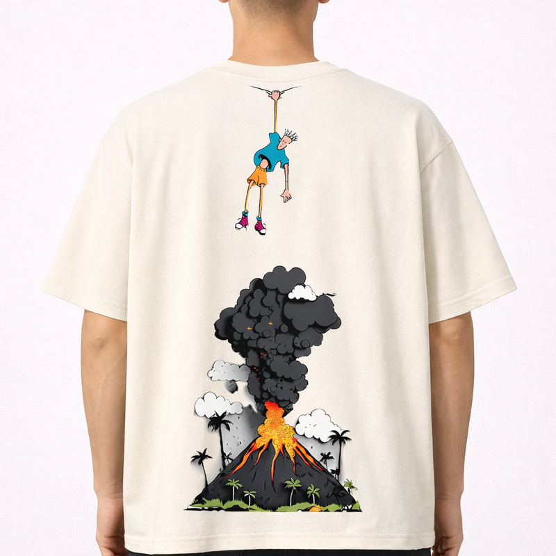 Hawaii Volcanoes Hello Adventure Oversized T-Shirt
